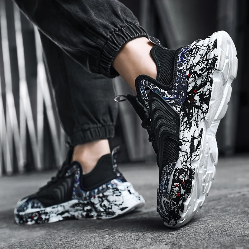 

Causal Shoes For Men Streetwear Men Shoes Leather Casual Fashionable Sports Fashion For Stylish Black Men's Sneaker Man Shoe