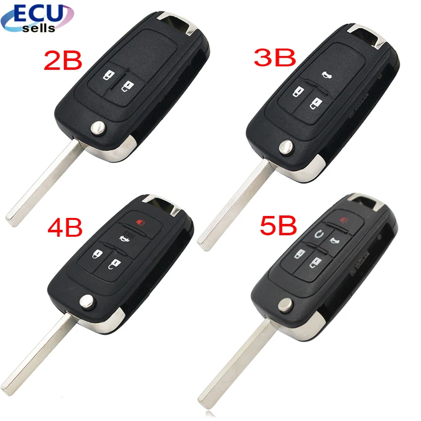 Складной чехол брелок 2B/3B/4B/5B для Chevrolet Cruze Epica Lova Camaro Impala с лезвием HU101 и