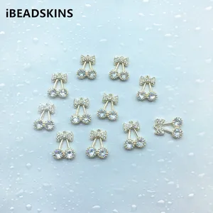 Новое поступление! 14x11 мм 50 шт медныекубические циркониевые банты для ожерелья DIYсерьги части, серьги ручной работы ювелирные изделия DIY