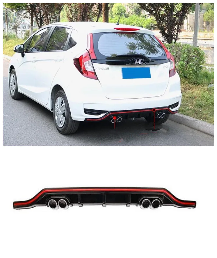 ABS Автомобильный задний багажник для губ бампер диффузор выхлопная Защитная