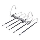 Многофункциональные Штаны Вешалка 5 ярусов Портативный из нержавеющей стали стеллажи для брюк одежда для организации хранения Экономия пространства