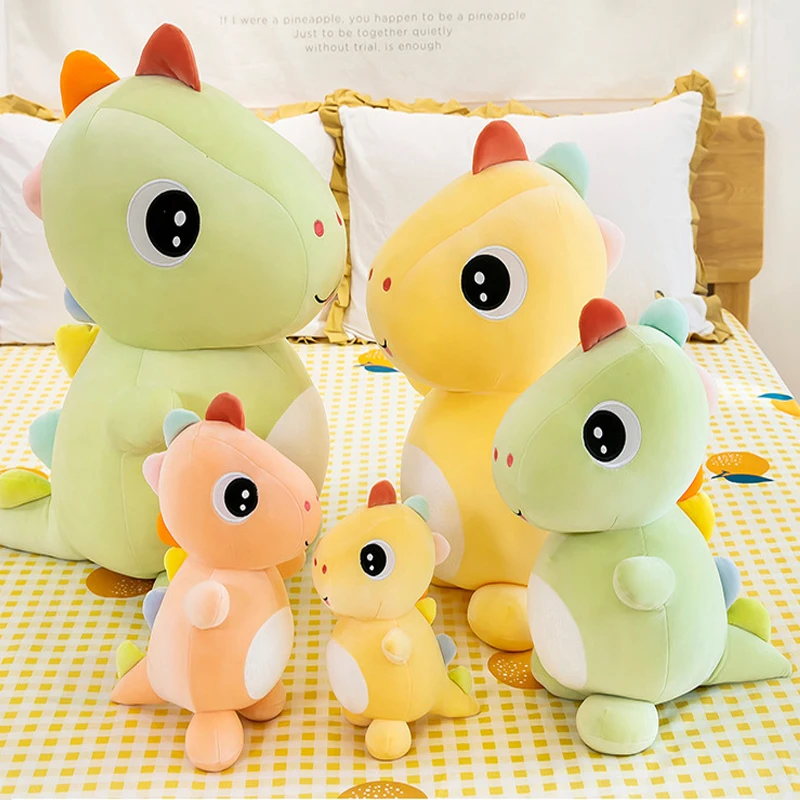 

Симпатичная плюшевая игрушка динозавр с большими глазами, мультяшная плюшевая кукла, милые мягкие игрушки, модное украшение комнаты, подар...