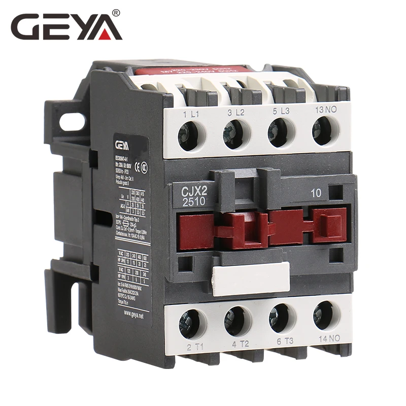 GEYA CJX2 2510 3210 Магнитная 3 фаза контактор 1NO 25A 32A 220V или 380VAC LC1D переменного тока Din Rail