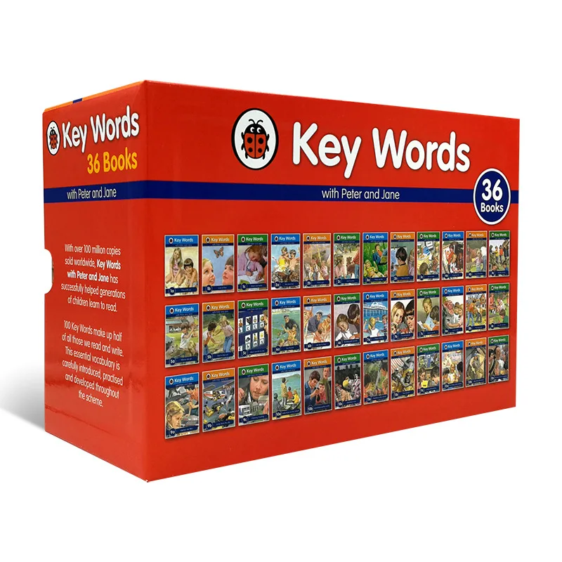 36 books/set Ladybird Key Words with Peter and Jane English Picture Reading children early education textbook magic phonics book |
