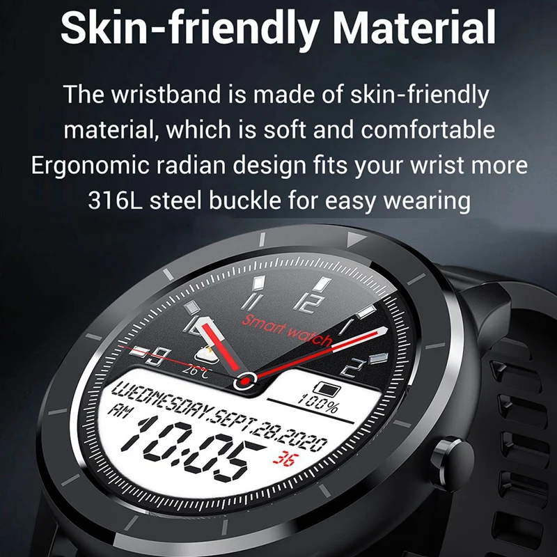 

Smart Watch Men IP68 Waterproof Full Contact Bluetooth Call Blood Pressure Heart Rate Fitness for Android IOS Apple