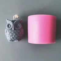silicone candle molds 3d owl fondant soap chocolate cake diy handmade making mould christmas decoration clay mold