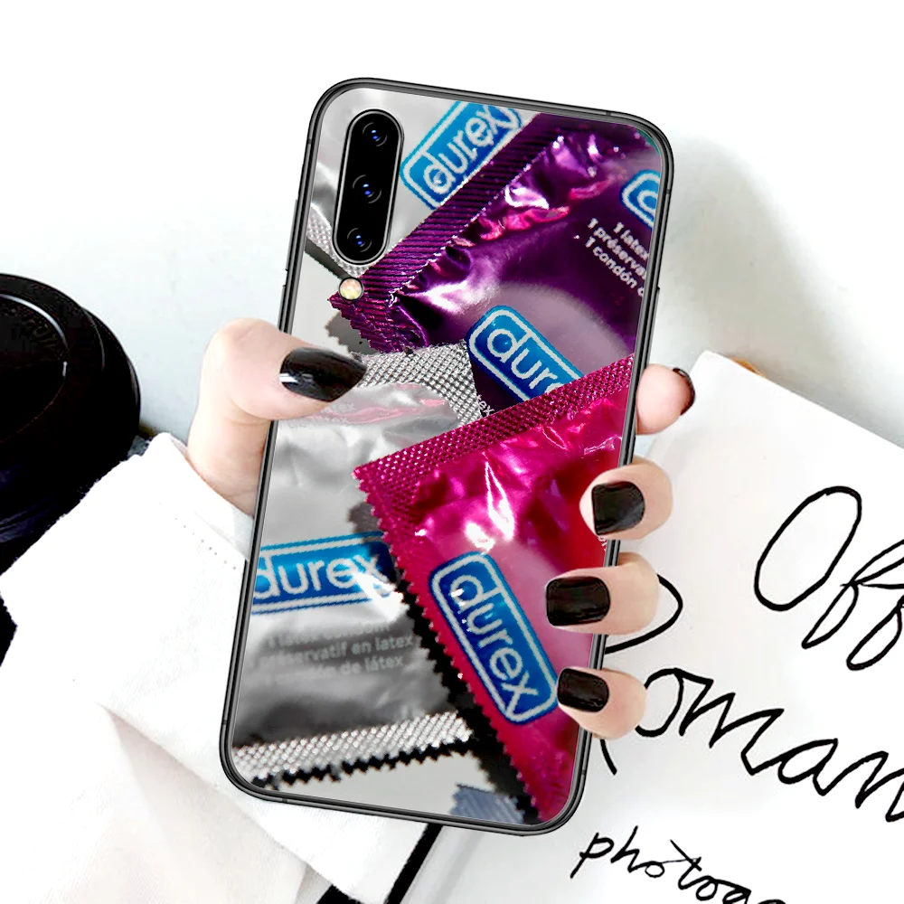 

Durex Phone Case For Samsung Galaxy A 3 5 7 8 10 20 20E 21S 30 30S 40 50 51 70 71 black Prime Silicone Cell Fashion Etui