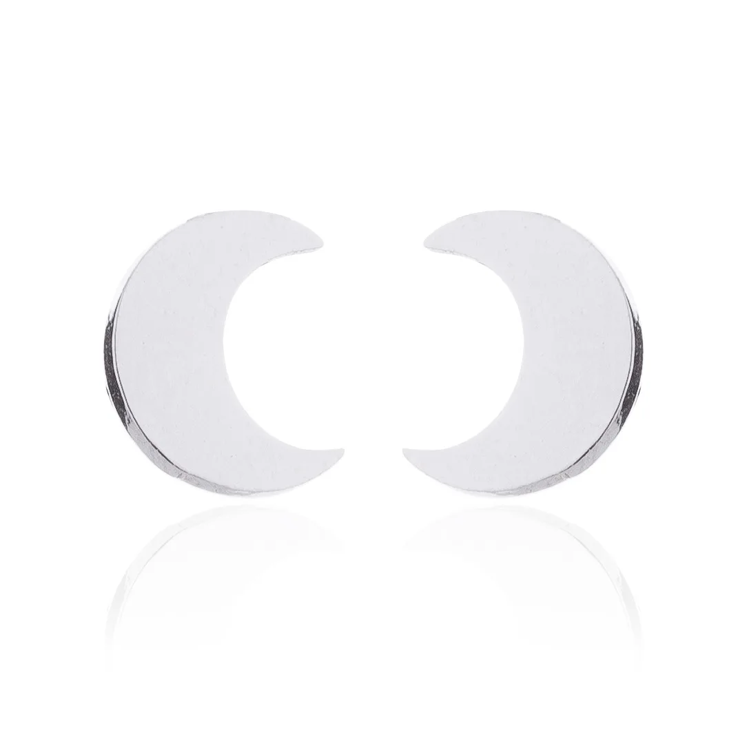 

2021 Trendy Stainless Steel Moon Earrings for Women Exquisite Accessories Moon Ear Studs Bijoux Jewelry Gift Wholesale