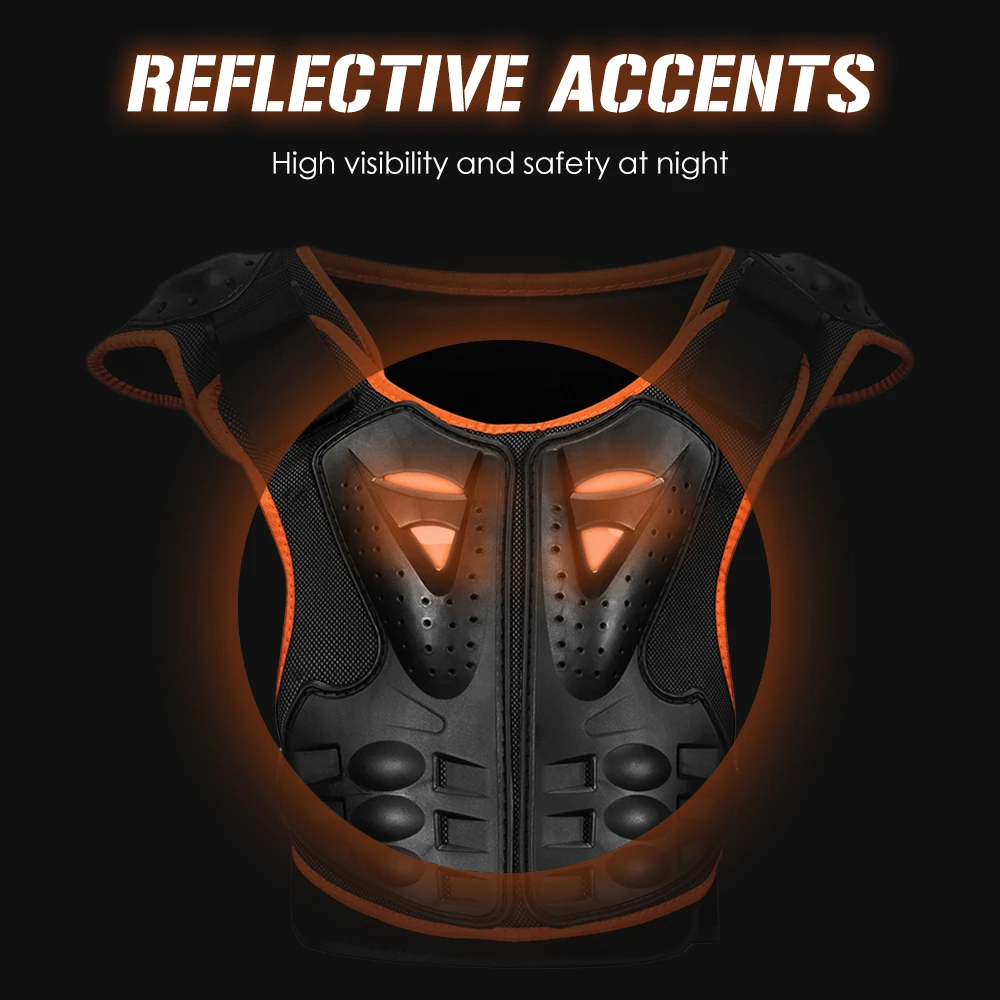 

Kids Armor Vest Detachable Body Chest Spine Back Protector Vest Protective Jacket for Cycling Skating Skiing Skateboarding