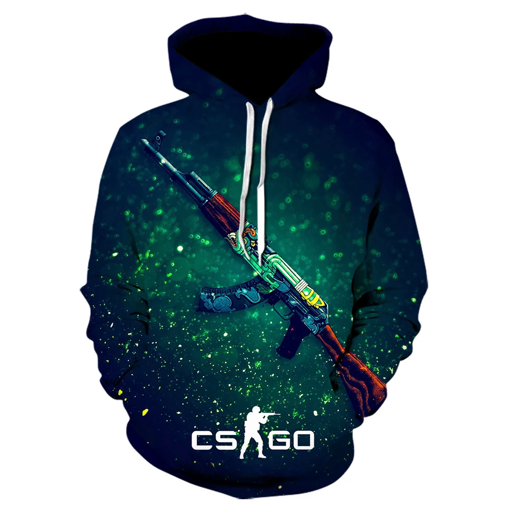 Модная толстовка с капюшоном 3D принтом CS GO Counter Strike: Global offency Shooting Game