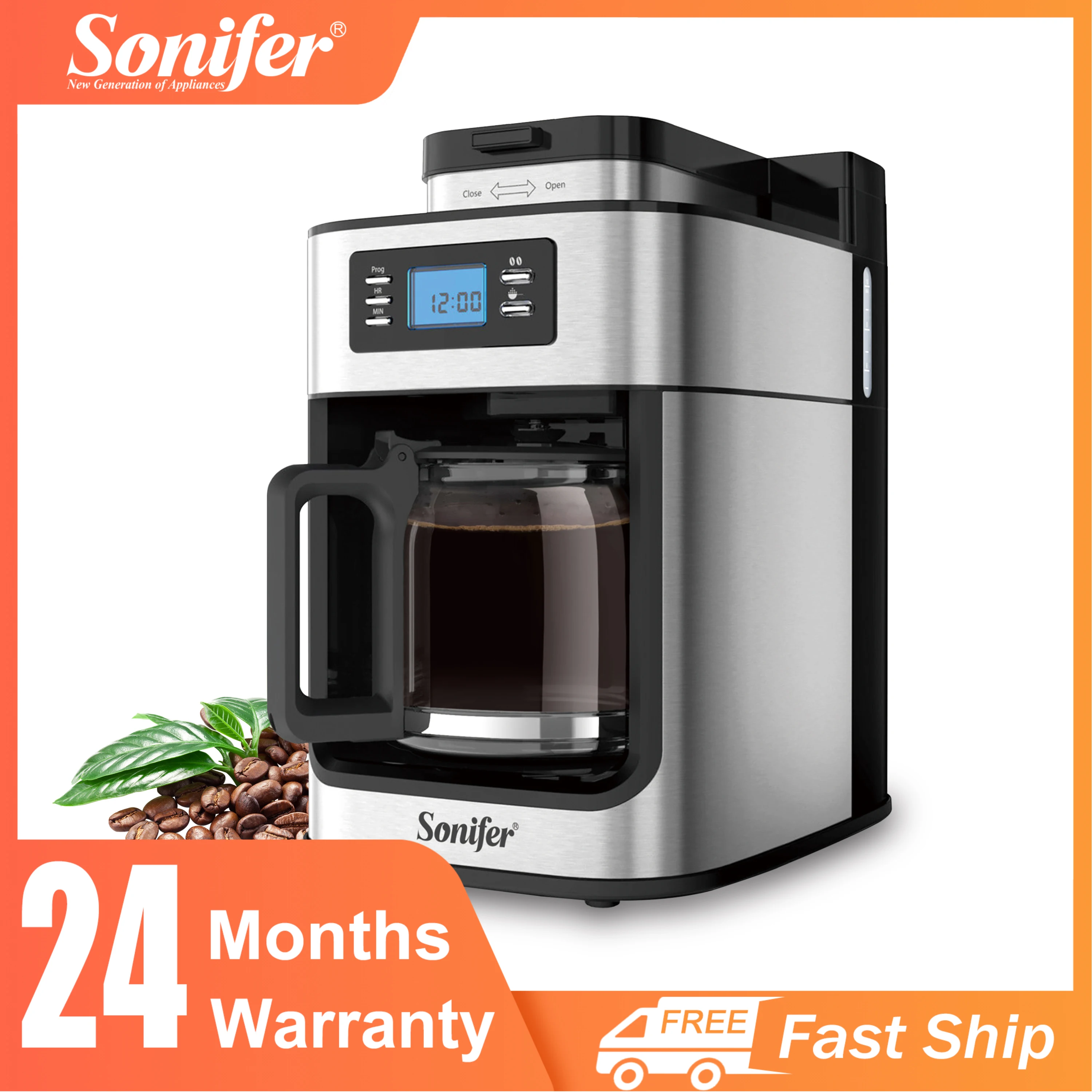 2 в 1 капельная кофемашина наносится на землю и бобы бытовая техника Кофеварка с