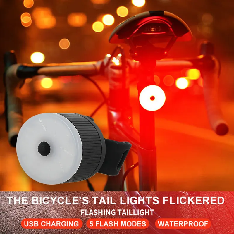 

Mountain Bike USB Charging Taillight Bicycle Rear Light Mini Compact Five Different Models Cycling Tail Lamp Bikes LED Light