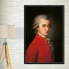 Wolfgang Amadeus Mozart известный музыкант художник ретро искусство живопись Шелковый Холст постер настенный Декор для дома
