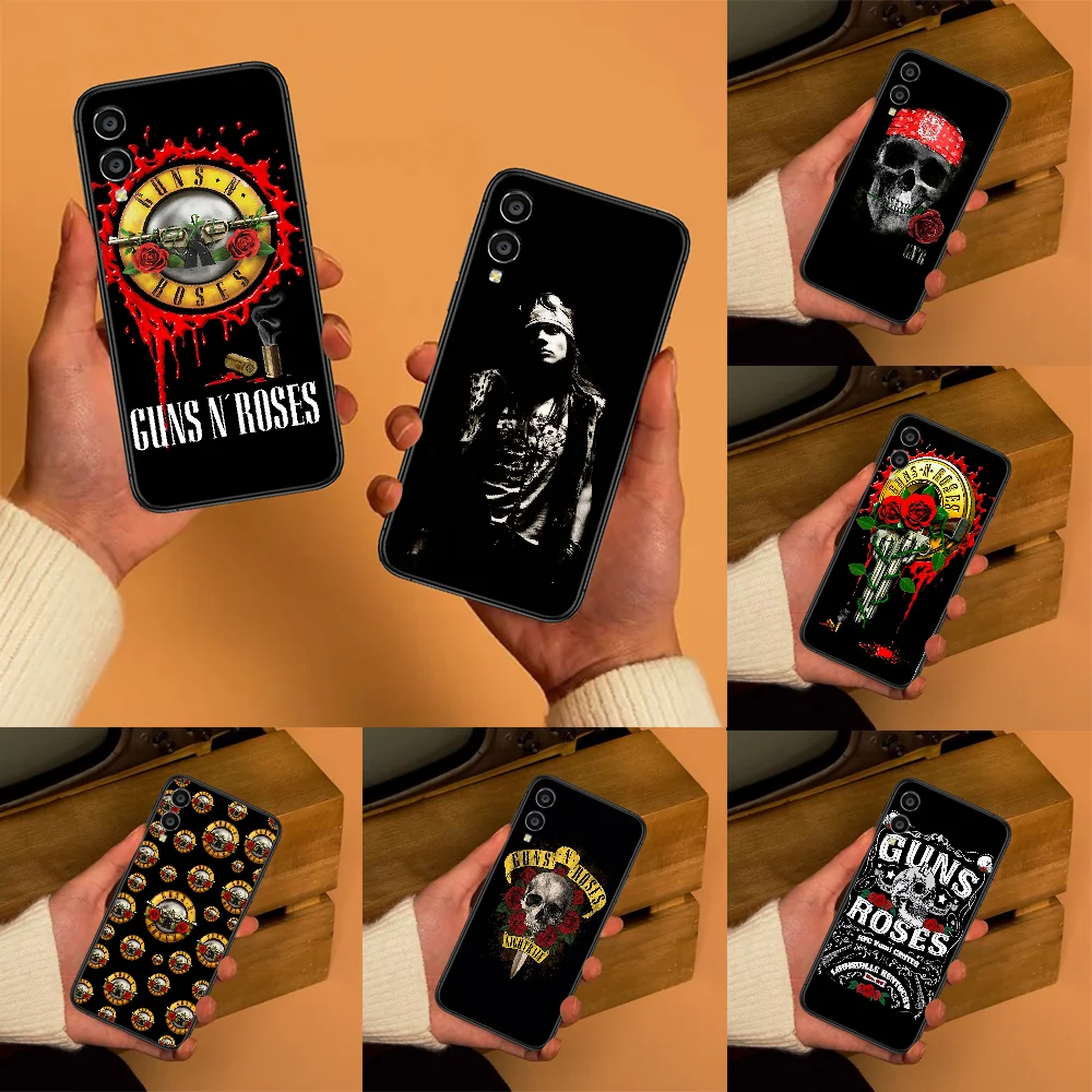 Чехол Guns N Roses рок группы для телефона Huawei Honor 6 7 8 9 10 10i 20 A C X Lite Pro Play черный
