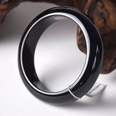 

Natural Burma Jade Class Black Bracelet Women's Jewelry