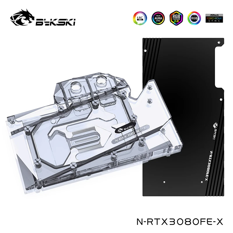 Водяной блок Bykski GPU для NVIDIA Founders Edition RTX 3080 VGA Watercooler N RTX3080FE X|Кулеры и системы