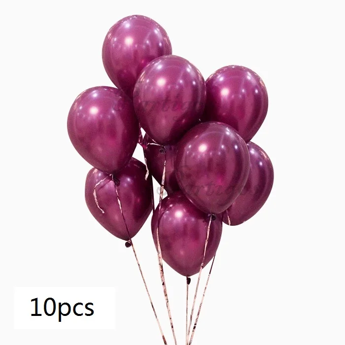 10 шт. 12 дюймов винно-красный Бургунди латексные шары розовое золото Конфетти