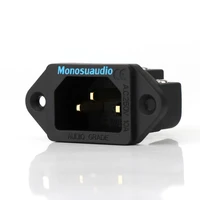 monosaudio ib70g pure copper gold plated ac iec inlet socket audiophile power iec320 mains connector c14 power socket
