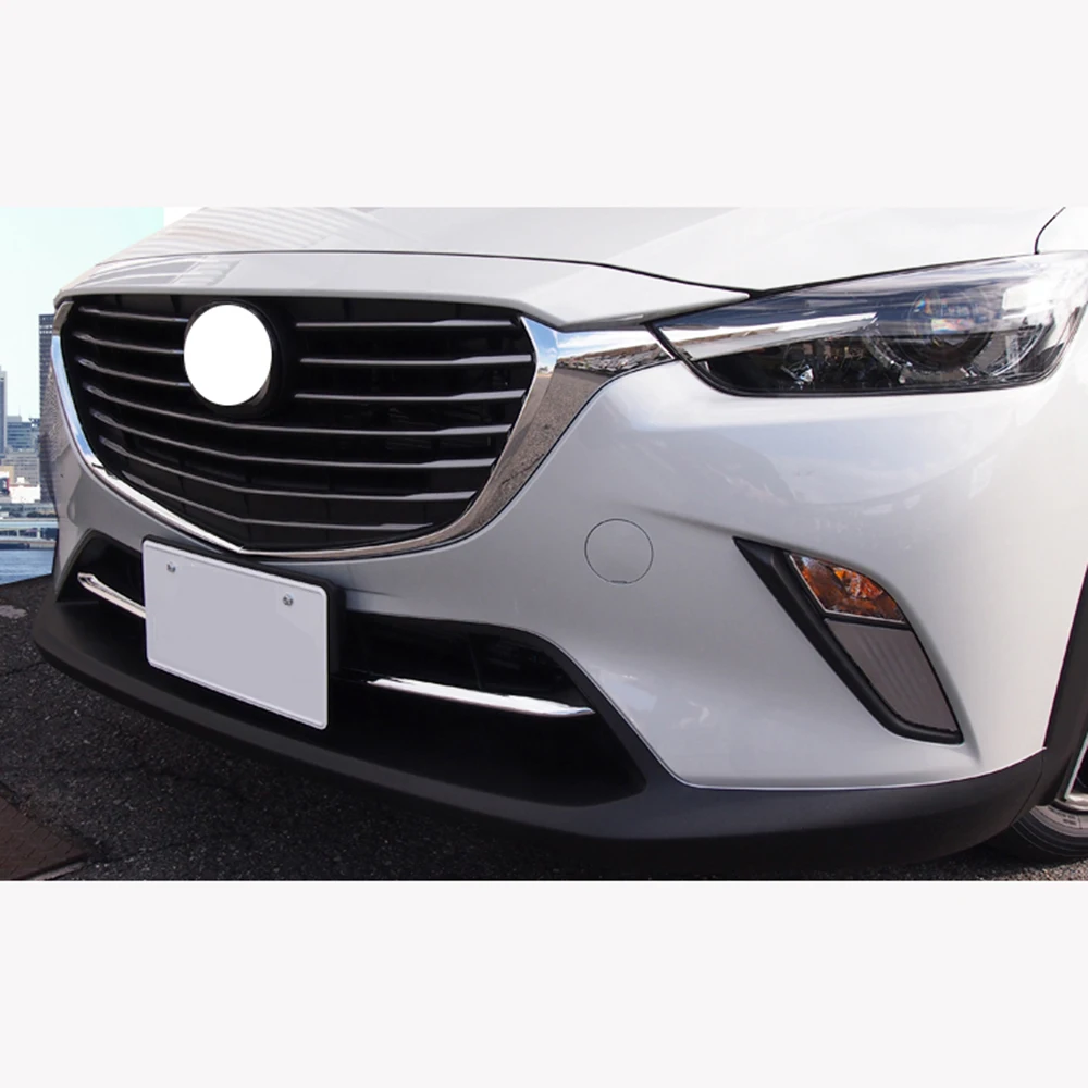 Хромированная передняя решетка для гриля Накладка Mazda CX3 CX 3 DK 2016 2017 2018 2019 2020