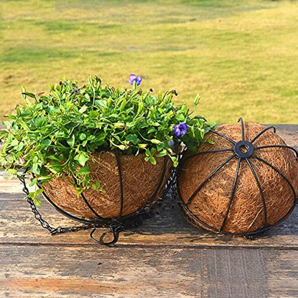 Big deal Hanging Basket for Plants Garden Flower Planter with Chain Plant Pot Home Balcony Decoration Growers series 2pcs 8 inch images - 6