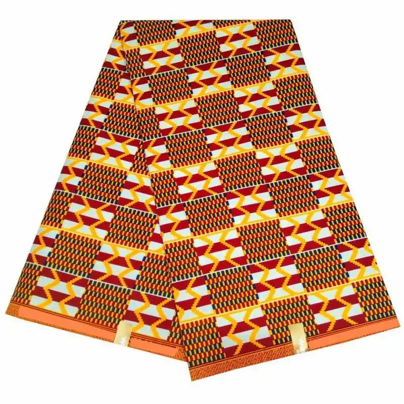 100% полиэстер ткань с африканскими восковыми принтами kente лидер продаж Нигерия