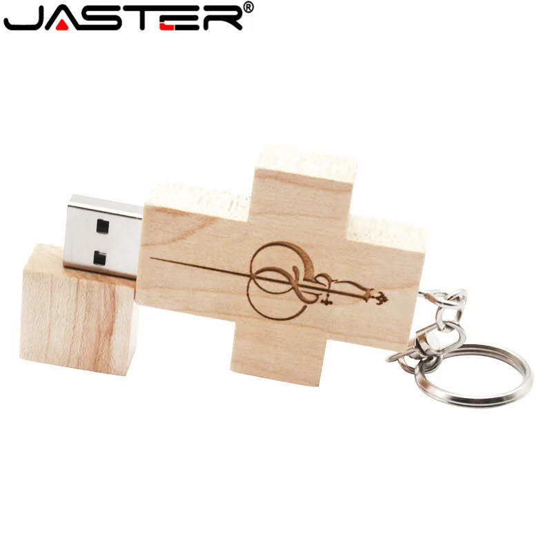 JASTER хит продаж креативный 2 цвета деревянный крест реальная емкость USB 0 4 ГБ/8 ГБ/16