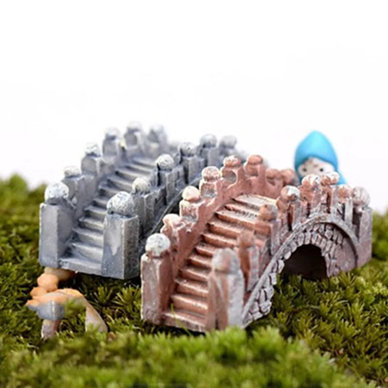 Новинка фигурки с каменным мостом миниатюрные изделия из смолы сказочные