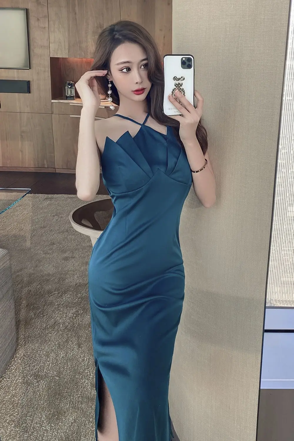 

COIGARSAM Sexy Women dress New High Waist Dresses 3249