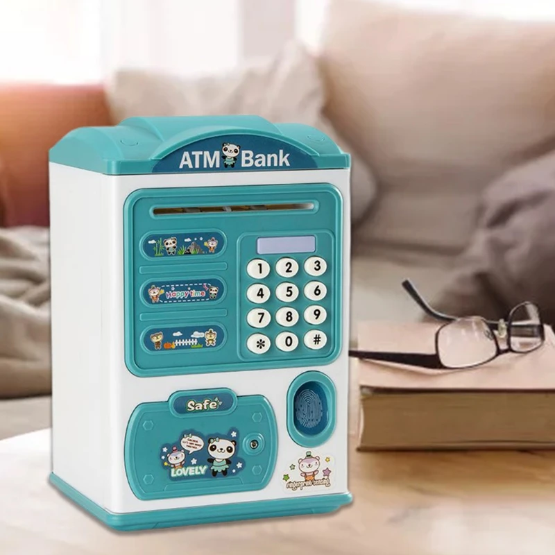

Password Piggy Bank Children Cute Music Light Fingerprint Unlock Automatic Toy