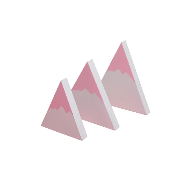 3pcs triangle Ins розовая серия, деревянная полка, украшение для детской спальни, детской комнаты, Декор, милые Креативные копилки для девочек - Цвет: 3pcs triangle