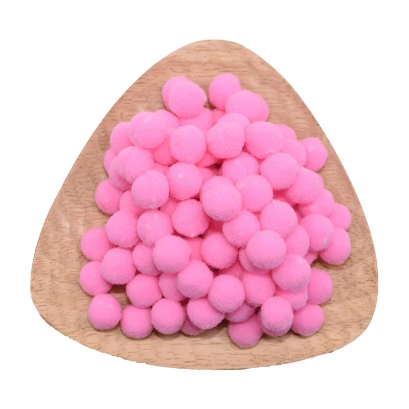 B03 pink 100 шт./лот, 15 мм, мульти-использование, сделай сам, мягкие помпоны, мячики для детей, игрушки, свадебные украшения, круглые фетровые шарики, помпоны, аксессуары для шитья - Цвет: B03 pink