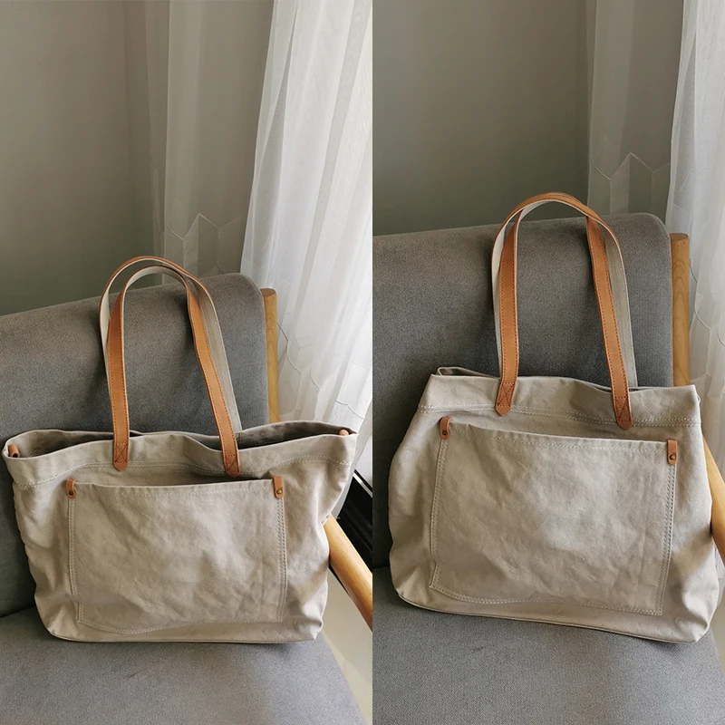 Холщовая большая сумка с японским мультяшным рисунком сумки через плечо для