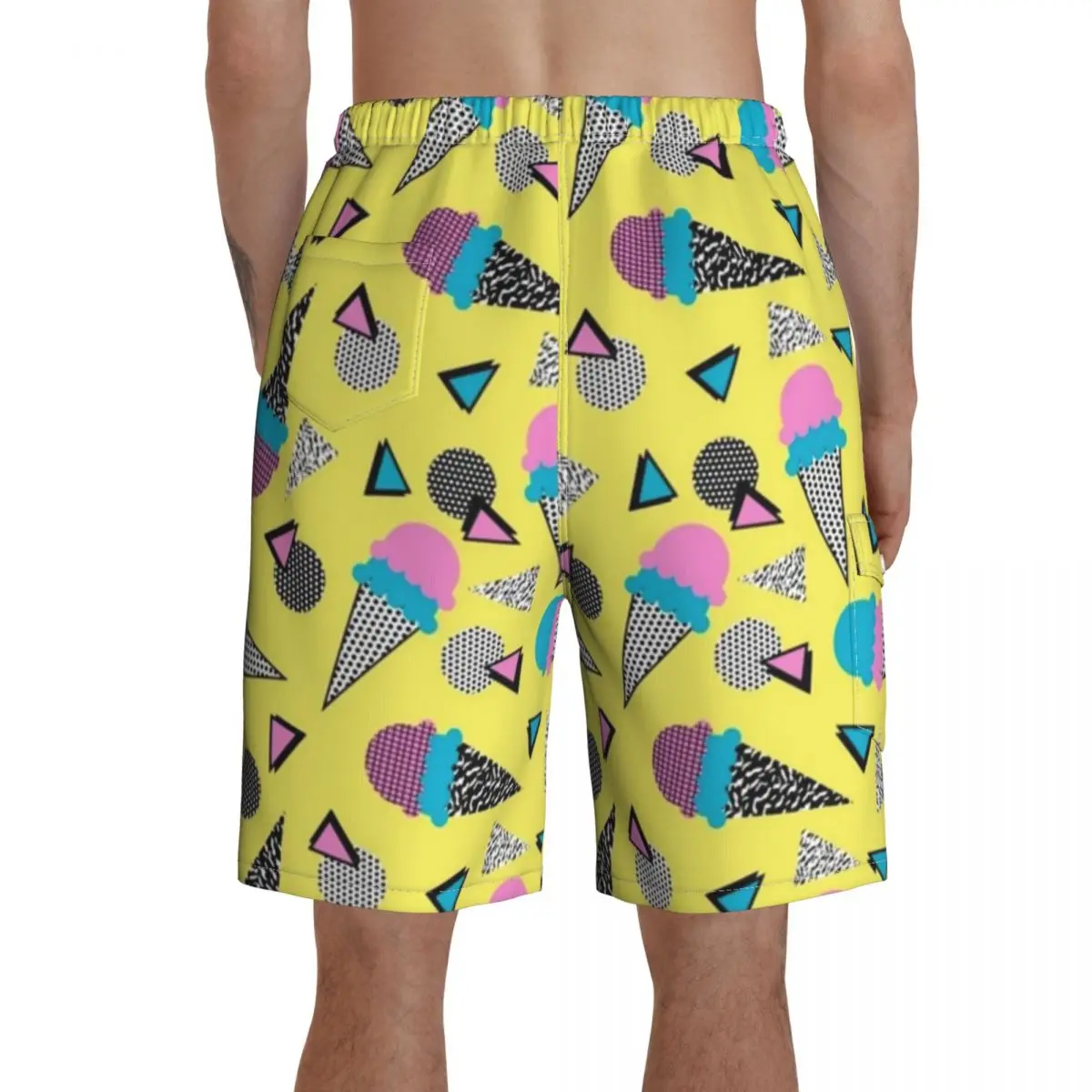 

Pop Art Board Shorts Men Beach Swimming Trunks Polyester Funny Swim Trunks