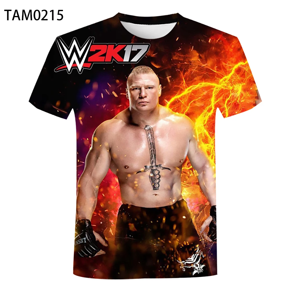 WWE 2021 летняя популярная мужская и женская футболка с 3D принтом уличная мода