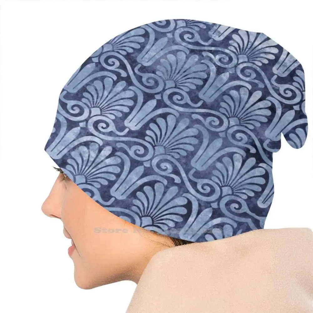 Греческая тема сирены ключ орнамент волны корабль узор Теплый стрейч