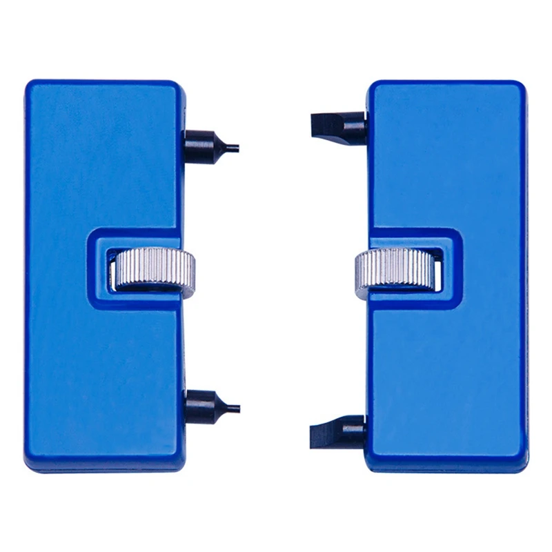 

2PCS Watch Repair Tool Portable Two-Foot Opener Watch Back Cover Opener Battery Change Tool, Square Tooth & Round Mouth
