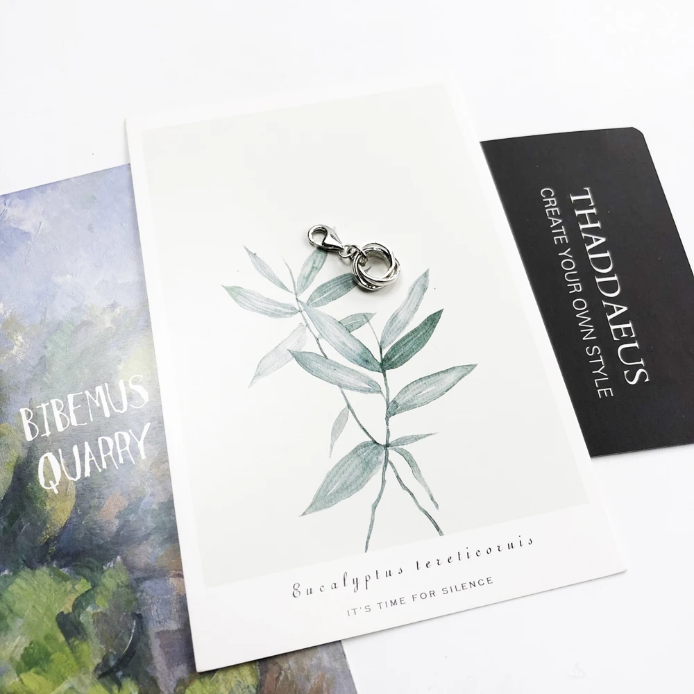 Женское колье из серебра 2019 пробы с подвеской петлей|Ювелирные шармы| |