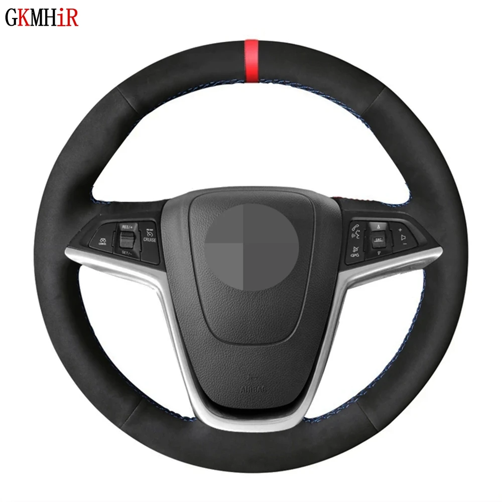 

Anti-slip Black Suede Car Steering Wheel Cover For Opel Astra (J) 2010-2015 Ampera 2012-2015 Meriva (B) 2010-2017 Zafira Tourer