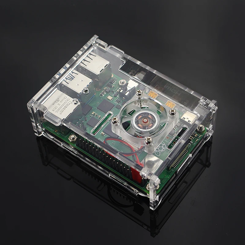 Охлаждающий вентилятор со светодиодный Ной подсветкой для Raspberry Pi радиатор с 2