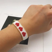 zhongvi romantic heart pattern bracelet miyuki beaded bracelets womens jewelry bileklik gift for women jewellery pulseras femme