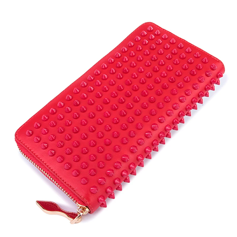 

New Rivet Handbags Leather Fashion Princess Long Wallet Anti-Korean Version of the Clutch Bag Female Clutch