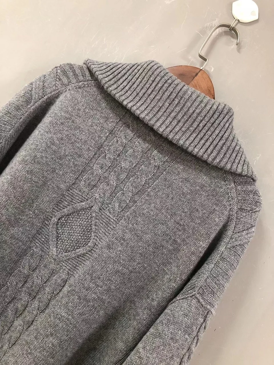 

2021 Autumn Winter Women's Knitted Zipper Sweater Ladies Turn-Down Collar Patchwork Long Sleeve Cashmere Knitwear Pullover Tops