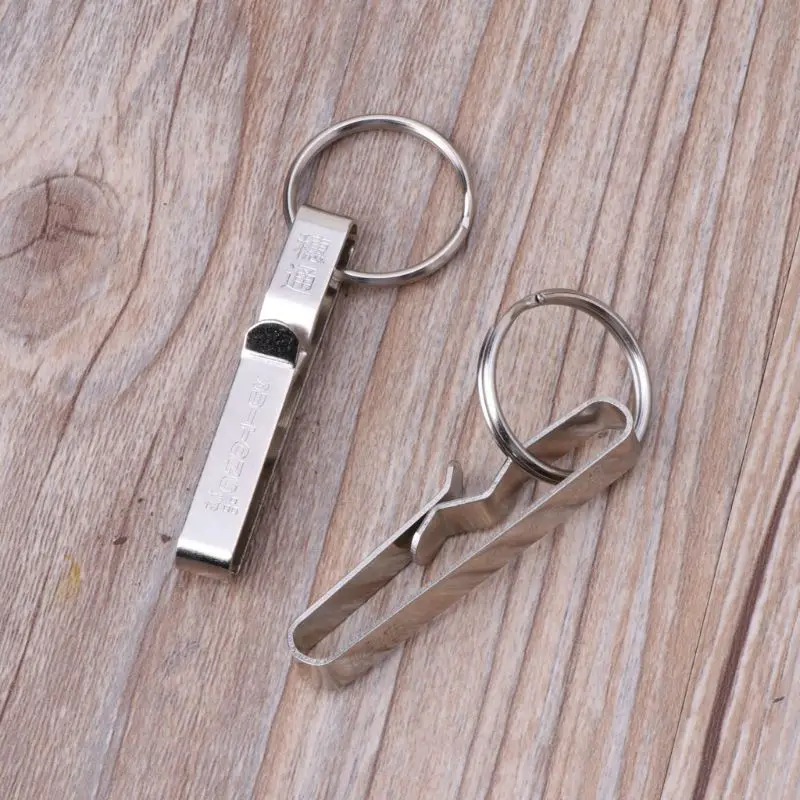 Держатель для ключей из нержавеющей стали аксессуар с разрезом кольцо-Зажим