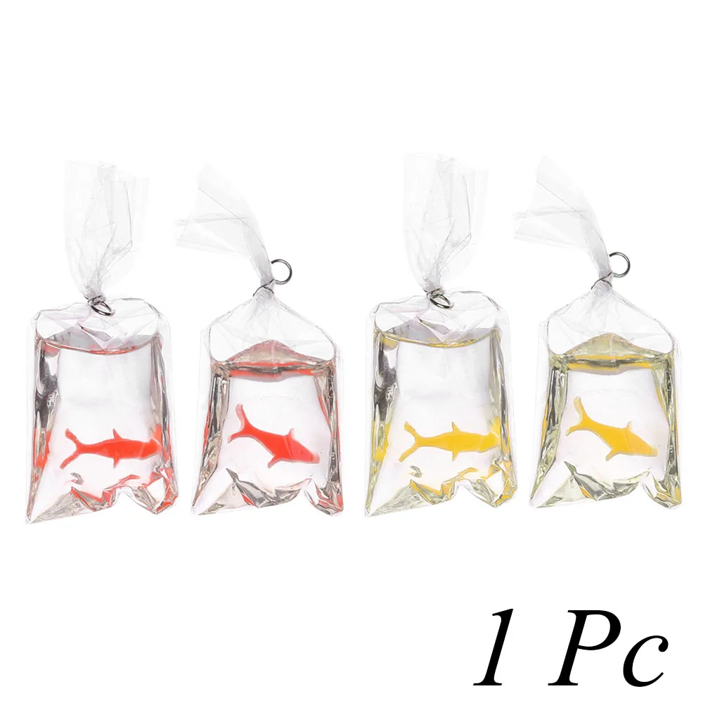 

1 Pc Artificial Water Bag Fish Miniature Dollhouse Ornament Home Craft Decor Funny phone case Decoration DIY Earring Accessory