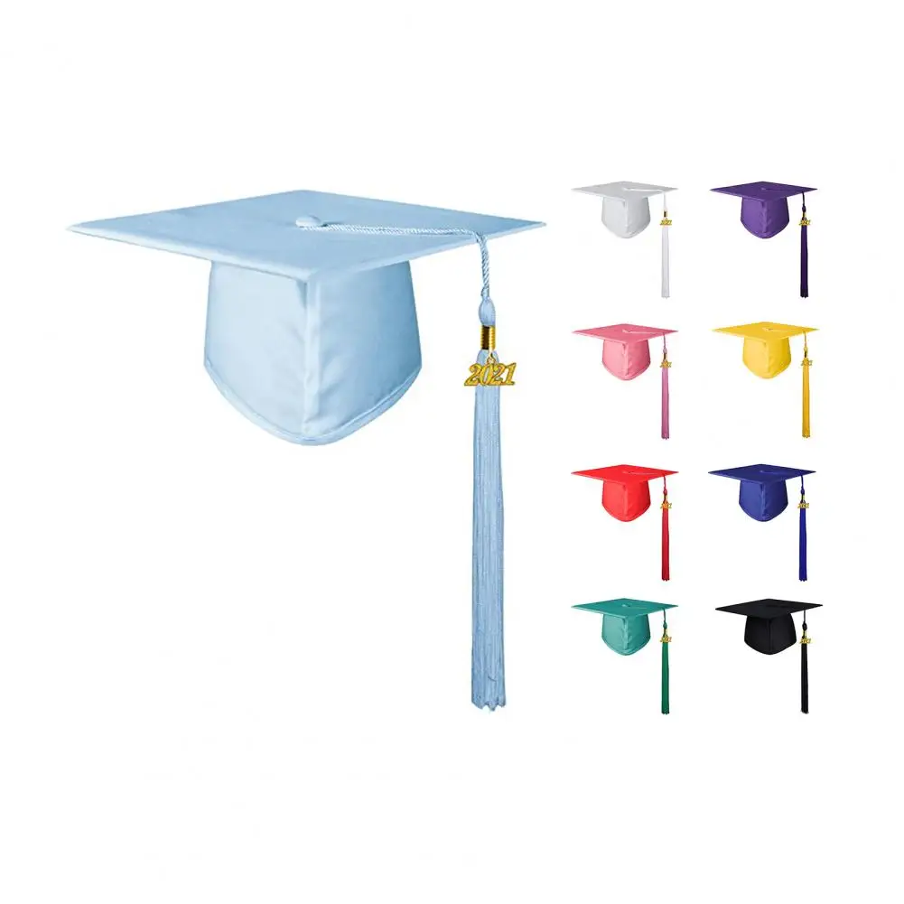 

Graduation Hat Unisex Decorative Polyester Adult Graduation Tassel Cap for Bachelor Graduation Ceremony Party Supplies