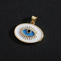 trendy evil eye medicine pendant for necklace charms moon star copper color retention diy designer jewelry for women gift