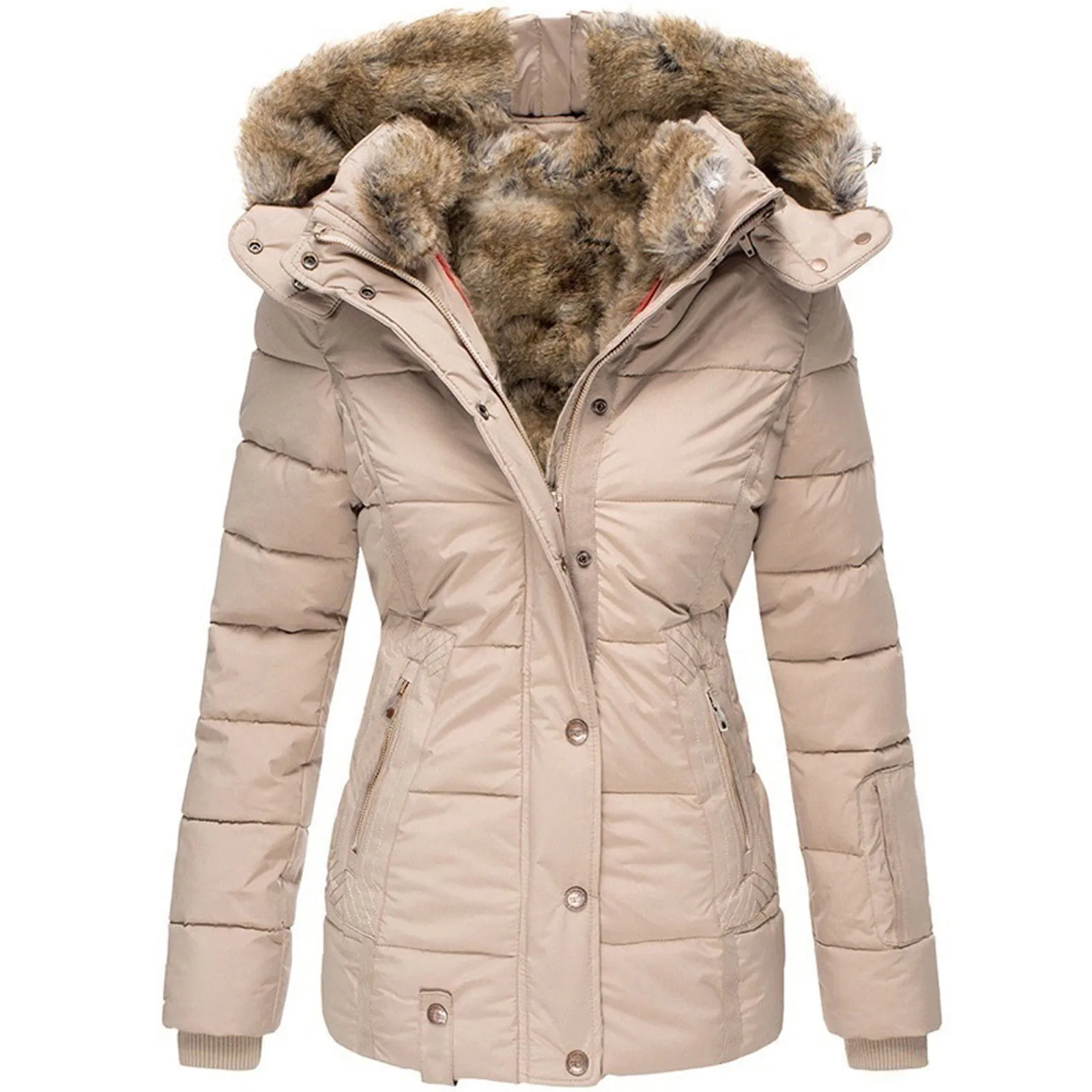 

New Casual Warm Women Fashion Streetwear Winter Lapel Button Long Trench Coat Jacket Ladies Overcoat Outwear chaqueta mujer