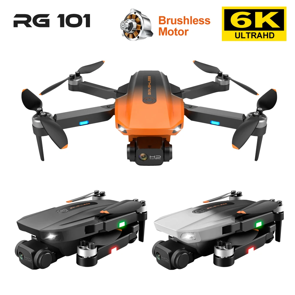 

RG101 New GPS Drone Profesional 4K 6K HD Dual Camera 5G WIFI Dron Brushless Motor RC Foldable Quadcopter Helicopter VS M1 PRO