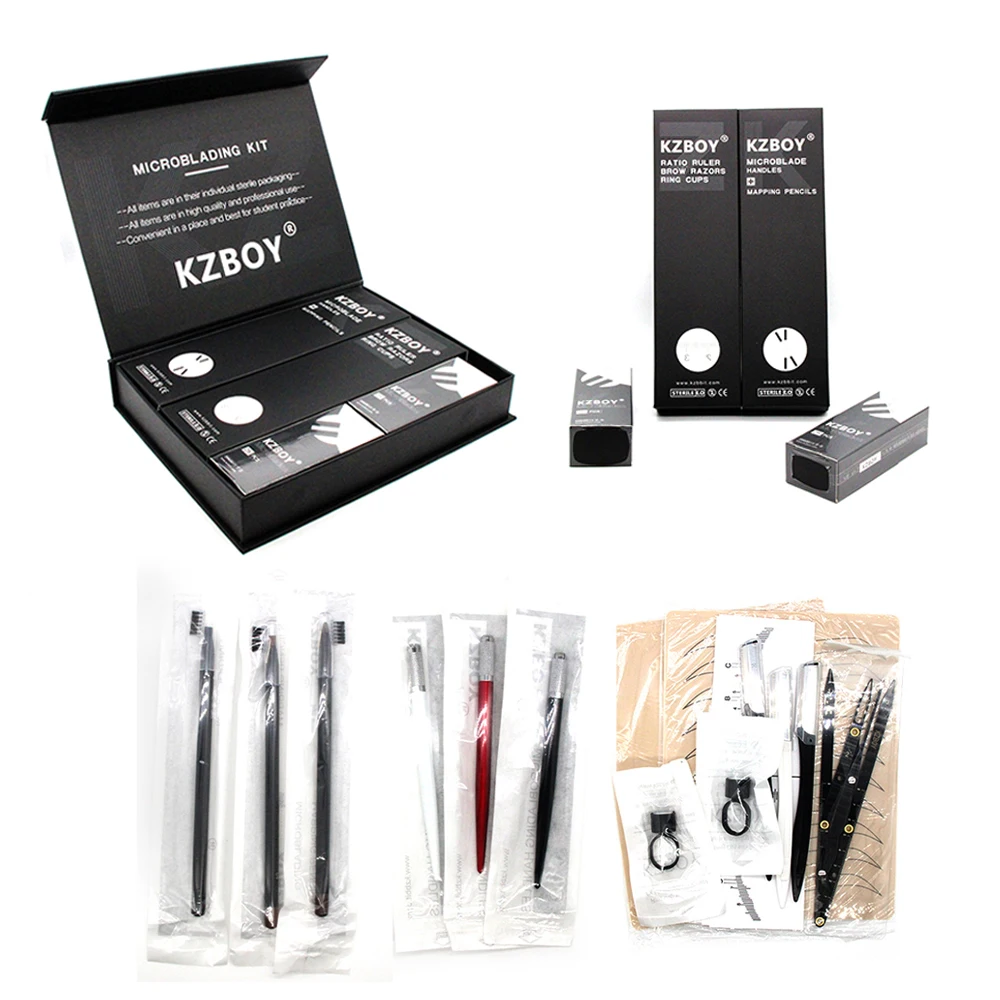 

Customized Embroidery Upgraded Microblading Kits Permanent Eyebrow Tattoo Makeup Tools Microblading Practice Kits