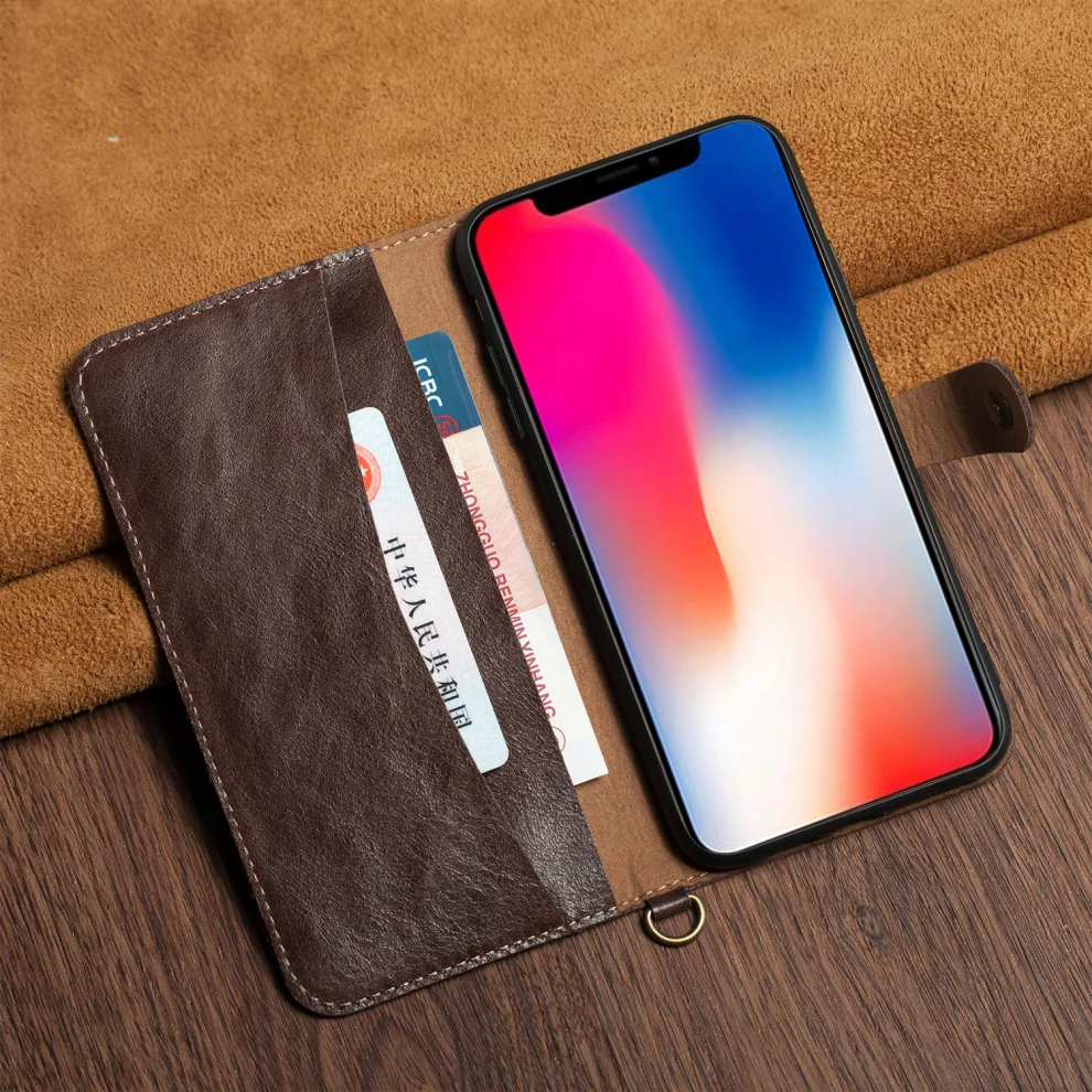 Чехол-книжка для Apple iPhone 11 Pro Max, ультра тонкий мягкий винтажный Чехол-бумажник из натуральной кожи для iPhone 11/Pro